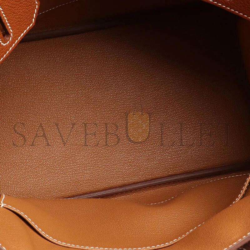 HERMES BIRKIN 30 FAUVE BARENIA GOLD HARDWARE (30*22*16cm)